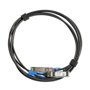 MikroTik | do bezpośredniego podłączania 25GBase | XS+DA0001 | SFP/SFP+/SFP28 | Maksymalna odległość transferu 1 m | Obsługuje SFP 1G/SFP+ 10G/25G SFP28, 25 Gbit/s