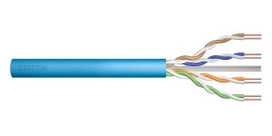 Kabel instalacyjny DIGITUS kat.6A, U/UTP, Dca, AWG23/1, LSOH, 50m, niebieski