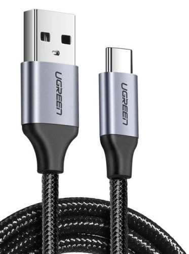Kabel USB do USB-C QC3.0 UGREEN US288 0,5m z aluminiową wtyczką (czarny)