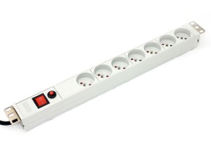 Listwa zasilająca DIGITUS 19" 1U 7gniazd wyłącznik 16A, 1,8m