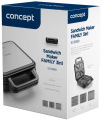 Opiekacz do kanapek z wymiennymi płytami 3w1 Concept Family SV3080 1200 W