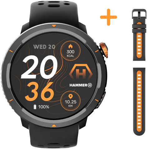 Smartwatch Hammer Watch 2 Lite + Dodatkowy pasek 5902983631095