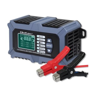 Ładowarka mikroprocesorowa Qoltec z testerem baterii i funkcją naprawy 12V | 6A | LCD | Prostownik do akumulatora AGM LiFePO4 GEL