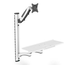 Ramię naścienne pojedyncze DIGITUS 1xLCD + klawiatura, max. 32" i 8kg uchylno-obrotowe 360 (PIVOT)