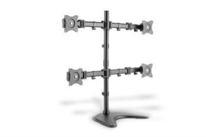 Stojak biurkowy poczwórny DIGITUS, 4xLCD, max. 27", max. obciążenie 8kg, uchylno-obrotowy 360 (PIVOT)