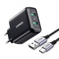Ładowarka sieciowa UGREEN CD161 2xUSB-A, 18W, PD3.0, EU (czarny)