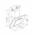 Okap AKPO WK-4 NERO 2.0 60 SZARY/CZARNE SZKŁO T300 Liniowy LED/Siłownik