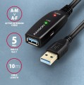 Axagon N ADR-310 USB 3.2 Gen 1 A-M -> A-F aktivni prodlu?ovaci repeater kabel kabel USB USB 3.2 Gen 1 (3.1 Gen 1) 10 m USB A Czarny