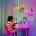 Twinkly Candies – 100 Lampki w kształcie pereł RGB LEDs, zielony przewód, USB-C