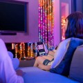 Twinkly Candies – 100 Lampki w kształcie pereł RGB LEDs, zielony przewód, USB-C