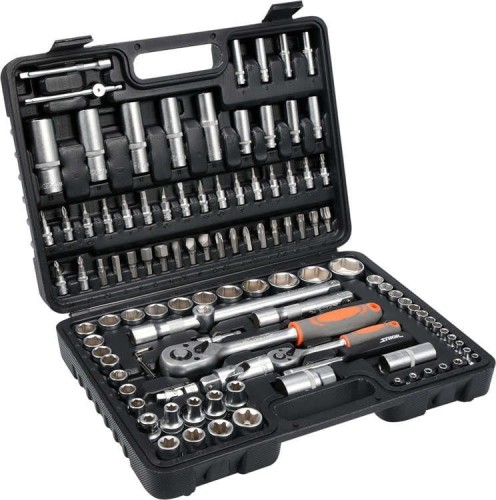 Zestaw kluczy 108 elementów 1/2", 1/4" T58685 STHOR