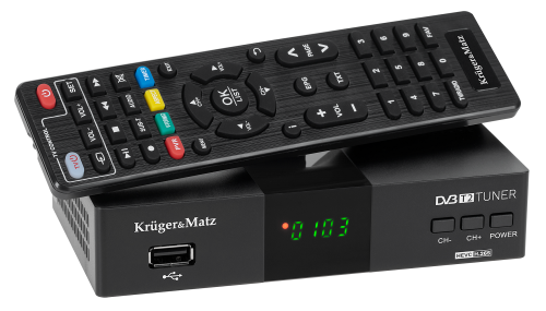 Tuner DVB-T2 H.265 HEVC Kruger&Matz KM0550D
