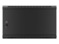 LANBERG SZAFA WISZĄCA RACK 19" 6U 600X600 DRZWI METALOWE CZARNA (FLAT PACK) WF01-6606-00B