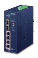 PLANET IGS-624HPT łącza sieciowe Nie zarządzany Gigabit Ethernet (10/100/1000) Obsługa PoE Niebieski