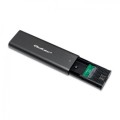 QOLTEC OBUDOWA DO DYSKÓW KIESZEŃ M.2 SATA SSD | NVME | USB TYP C