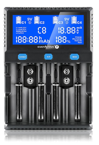 Ładowarka akumulatorków cylindrycznych Li-ion oraz Ni-MH EVERACTIVE UC-4200