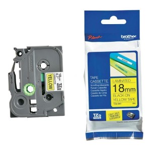 Taśma Brother TZe-641 18mm x 8m (TZE641) - żółta, czarny nadruk
