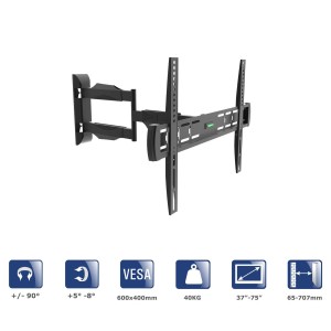Uchwyt do telewizora Akyga AK-MB11 regulowany wieszak +/-90 40kg VESA 600x400mm 37-75"