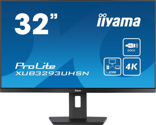 iiyama ProLite XUB3293UHSN-B5 monitor komputerowy 80 cm (31.5") 3840 x 2160 px 4K Ultra HD LCD Czarny