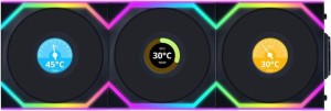 Lian Li UNI FAN SL Wireless LCD 120 Obudowa komputera Wentylator 12 cm Czarny 3 szt.