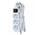 Listwa zasilająca Esperanza ELK211W 3 Gniazda Włącznik 3 metry Biała