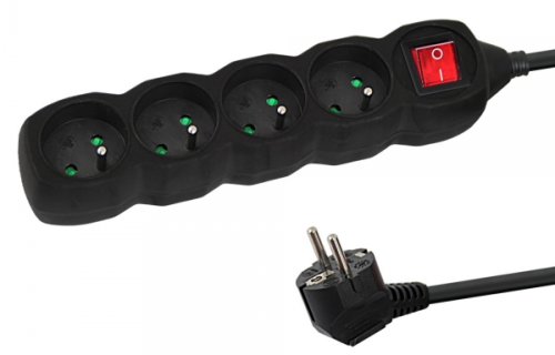 Listwa zasilająca Esperanza ELK212K 4 Gniazda Włącznik 1,5 metra Czarna