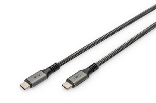 Kabel połączeniowy DIGITUS PREMIUM USB 4.0 Typ USB C/USB C M/M 40Gbps PD 3.1 240W 8K 60Hz czarny nylon 1m