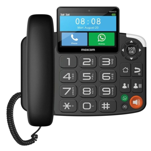 Telefon stacjonarny MAXCOM Comfort MM42D Czarny