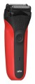 Braun Series 3 300s Golarka foliowa Przycinarka Czarny, Czerwony