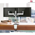 Uchwyt biurkowy do dwóch monitorów LCD Maclean MC-714 13-27" 8kg aluminiowy