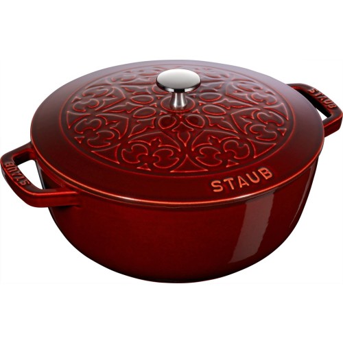 Garnek żeliwny okrągły lilia Staub - 3.5 ltr, Grenadynowy