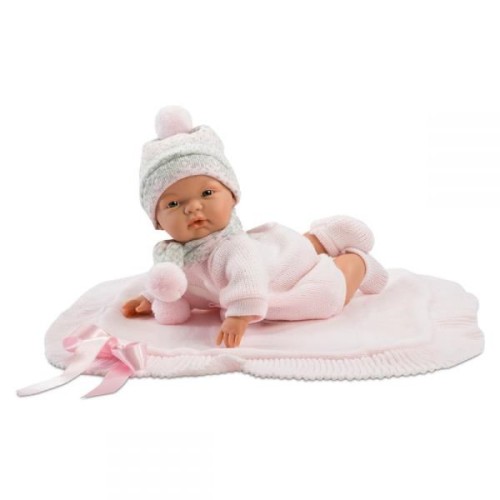 LLORENS Lalka Joelle płacząca z różowym kocykiem 38cm 38938