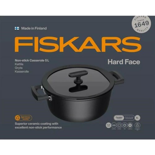 Garnek FS.GARNEK 5L Z POWŁOKĄ NIEPRZYWIERAJĄCĄ I Z POKRYWKĄ HARD FACE