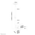 Neomounts FPMA-C060BLACK uchwyt do tablic informacyjnych 101,6 cm (40") Czarny