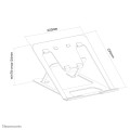 Neomounts NSLS085GREY stojak na laptop Podstawka na notebooka Szary 43,2 cm (17")