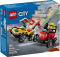LEGO 60458 City Zestaw wyścigówek: pizza kontra wóz strażacki