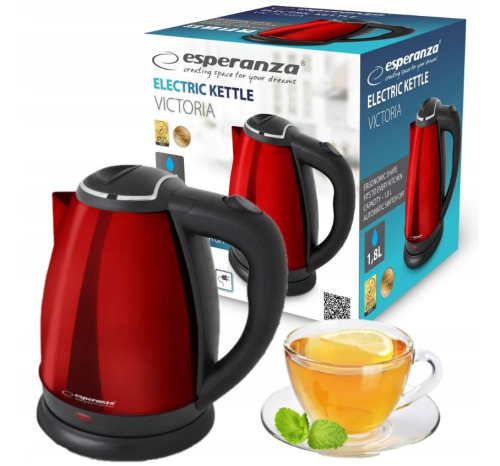 ESPERANZA CZAJNIK ELEKTRYCZNY VICTORIA 1.8 L CZERWONY EKK113R