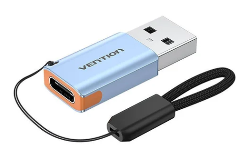 Adapter USB Vention CUAH0, USB-A 3.1 męski do USB-C żeński (szary)