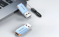 Adapter USB Vention CUAH0, USB-A 3.1 męski do USB-C żeński (szary)