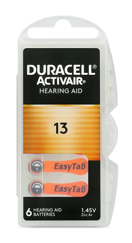 Bateria Do Aparatów Słuchowych Duracell ActivAir 13 PR48 6szt.