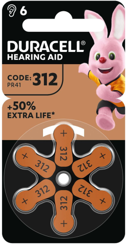 Bateria Do Aparatów Słuchowych Duracell ActivAir 312 PR41 6szt.