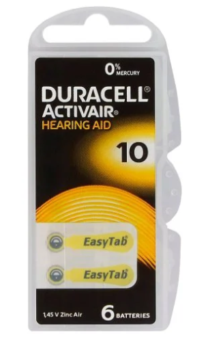Bateria Do Aparatów Słuchowych Duracell ActivAir 10 6szt.