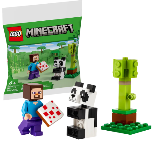 LEGO 30672 Minecraft Steve i mała panda