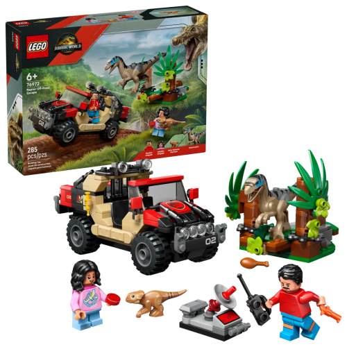 LEGO 76972 Jurassic World Ucieczka terenówką przed raptorem