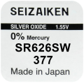 Bateria Srebrowa SEIZAIKEN Do Zegarka 377 SR626SW SR66 (377) 1szt.