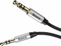 Kabel audio mini jack 3,5mm AUX Baseus Yiven 1m (czarno-srebrny)