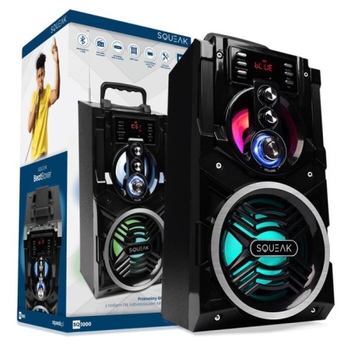 SQUEAK SQ1000 - Głośnik Bluetooth z funkcją karaoke, 20 W