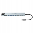 Stacja dokująca Blitzwolf BW-TH5 10w1 USB-C (srebrny)