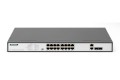 Switch Fast Ethernet PoE z 16 portami PoE + 2 Combo, 250W budżetu PoE