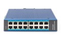 Przemysłowy switch 16x 1000Base-TX DIN rozszerzony zakres temperatur